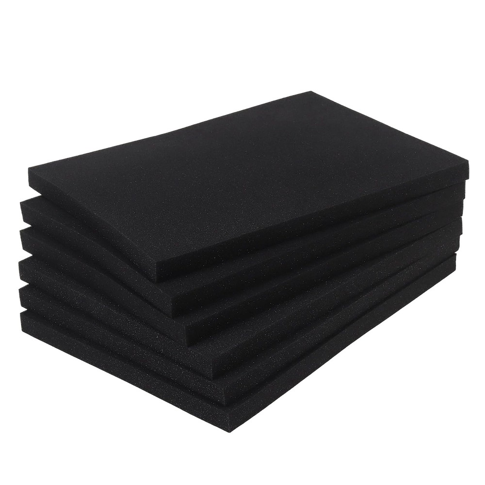 6 PCS Foam Insert Black, Cuttable Foam Padding Sheets Cushioning Inserts for ...