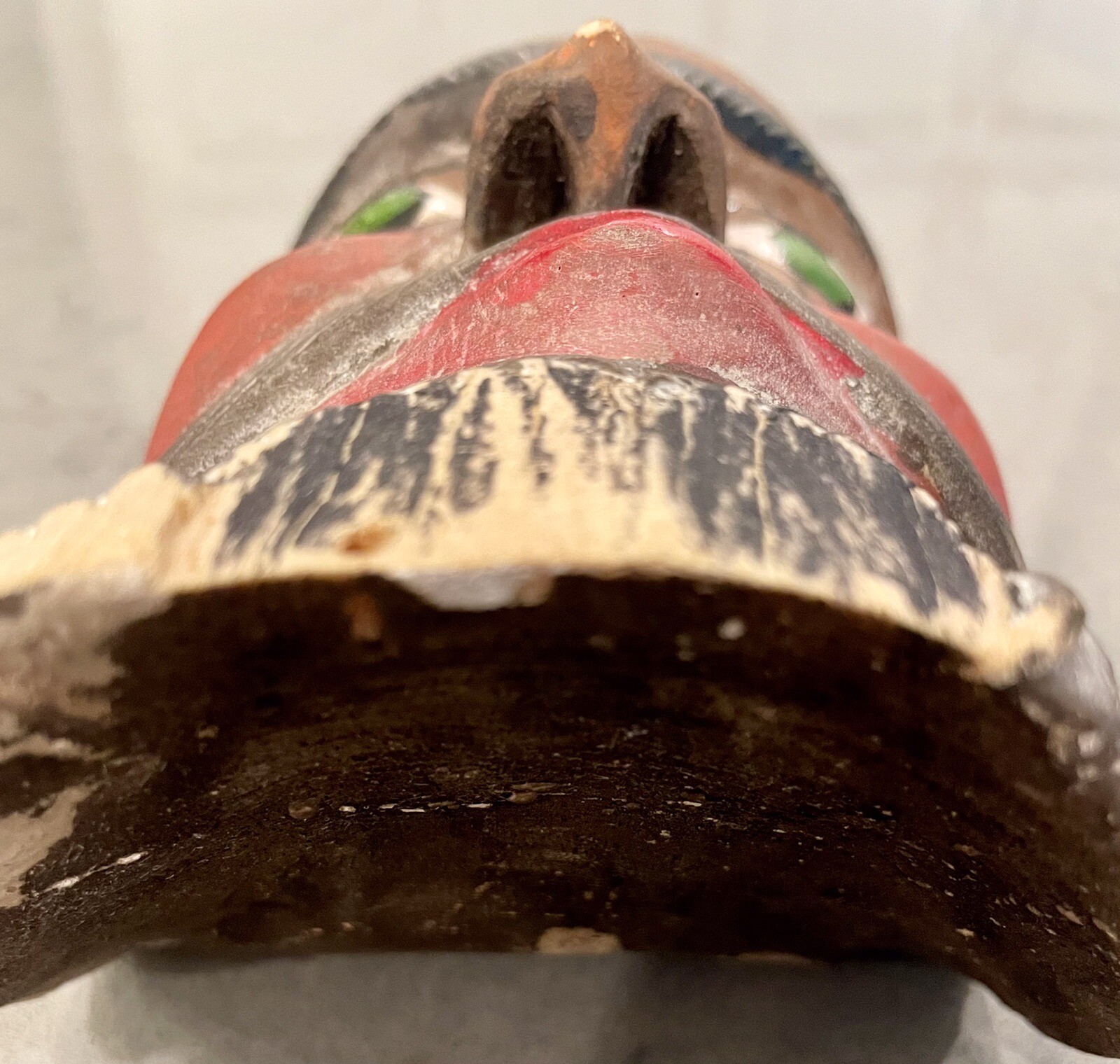 Antique MEXICAN Michoacan FOLK ART Vintage Man FACE WOOD DANCE Festival mask