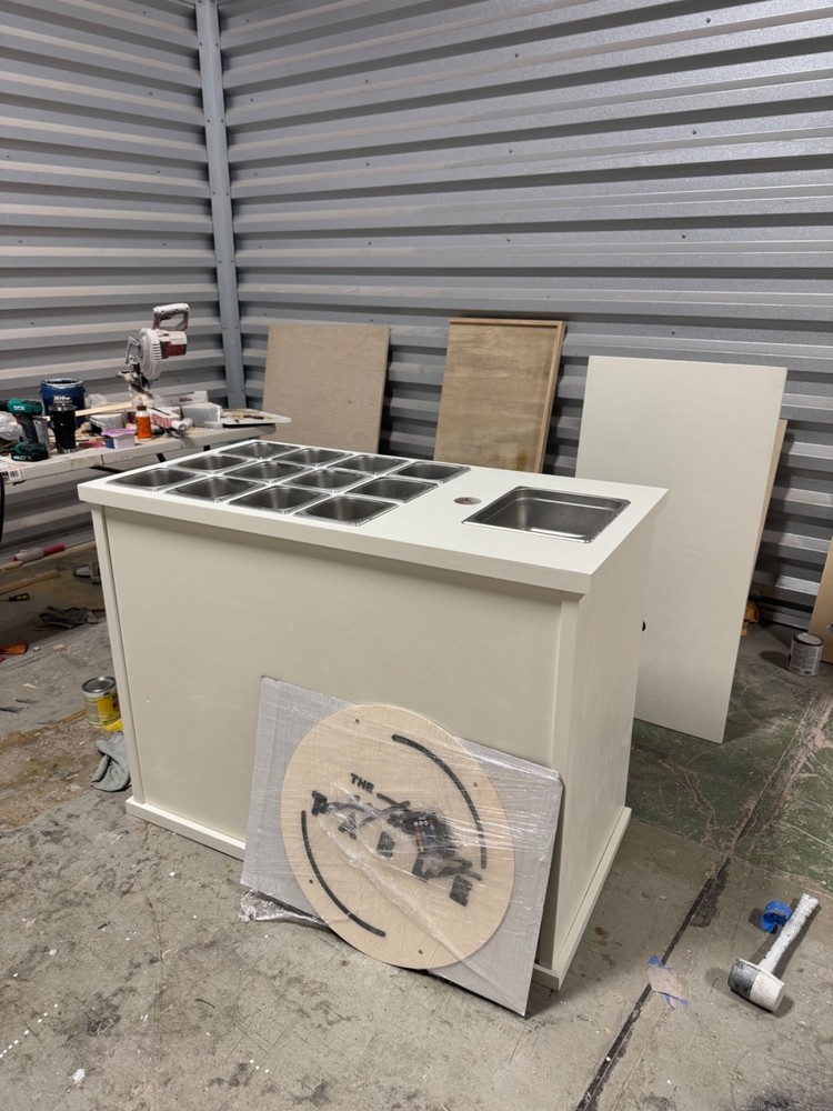 Coffee Cart with Side Shelves