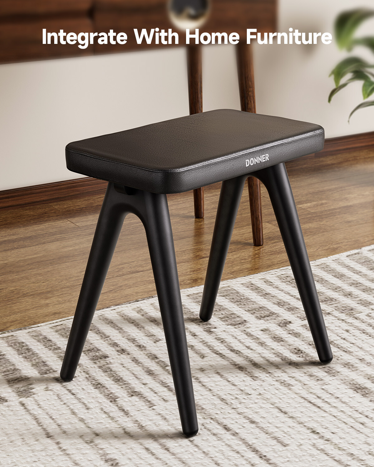 Donner DKB-100 Piano Keyboard Stool Solid Wood Comfortable Seat With Cushion