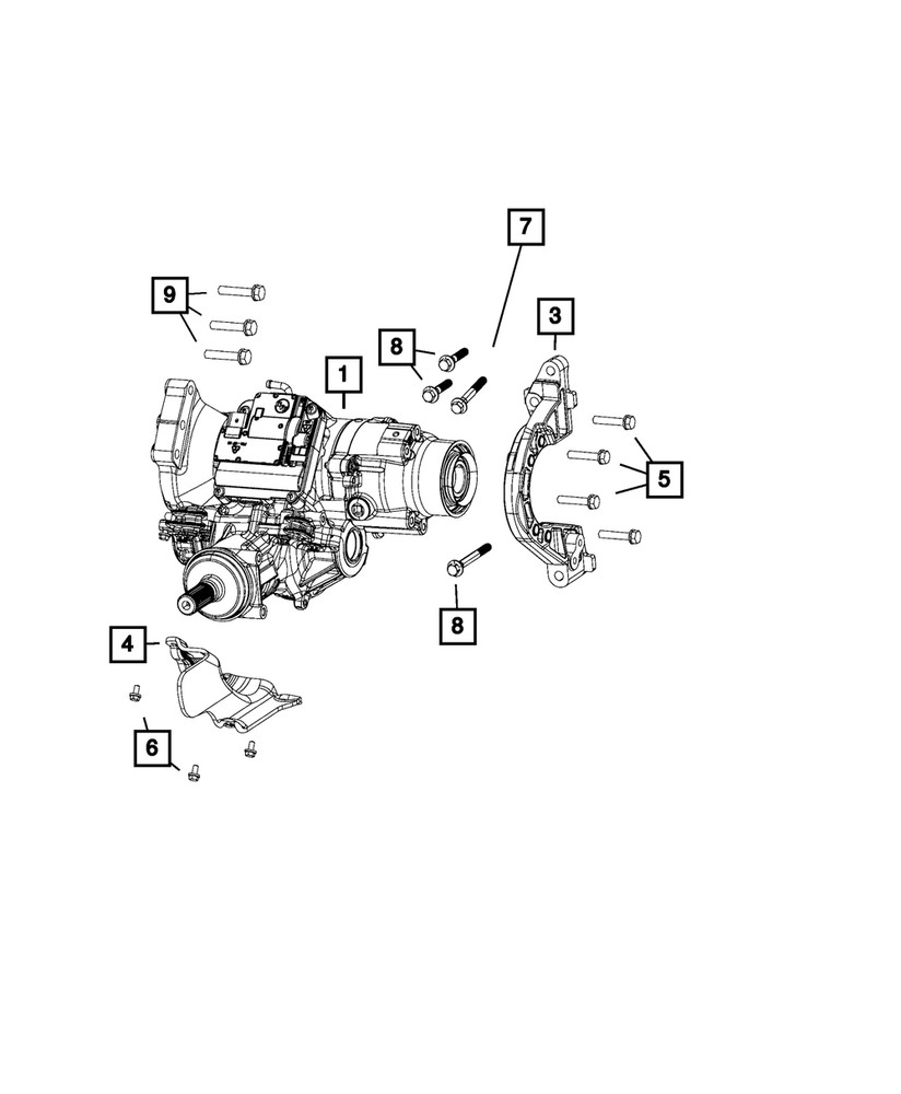 Genuine Mopar Power Transfer Unit Bracket 52123853AB
