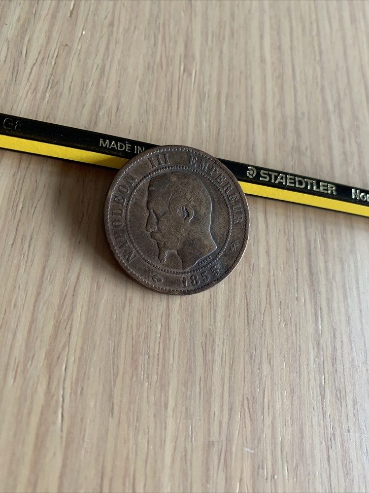Napoleon III 1855 10 Centimes Coin