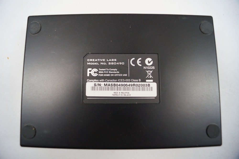 Creative Labs SB0490 USB 24-Bit Sound Blaster External Card Silver WORKING B321