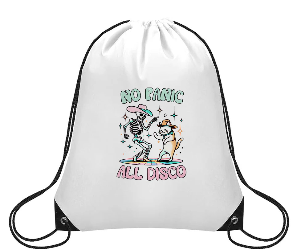 No Panic All Disco - Small Drawstring Backpack