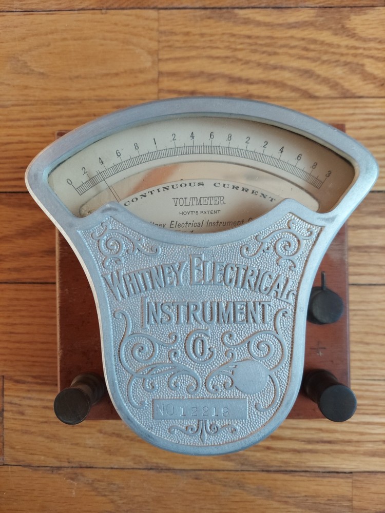 1920's Whitney Electrical Instrument: Continuous Current Voltmeter - Fast Ship