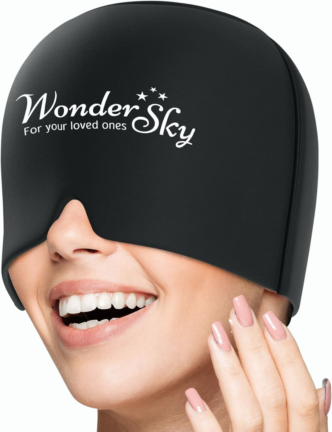 Migraine Relief Cap Top Coverage Ice Head Wrap Cold Therapy Medium