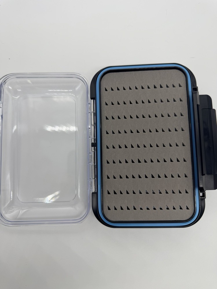 Waterproof Large Fly Box DoubleSided, Clear Lid, Easy Grip Foam