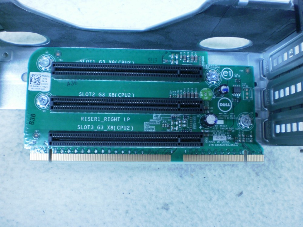 DELL server parts, RISER3 LEFT 800JH CARD GPU, riser2 center card, Riser 1 Right