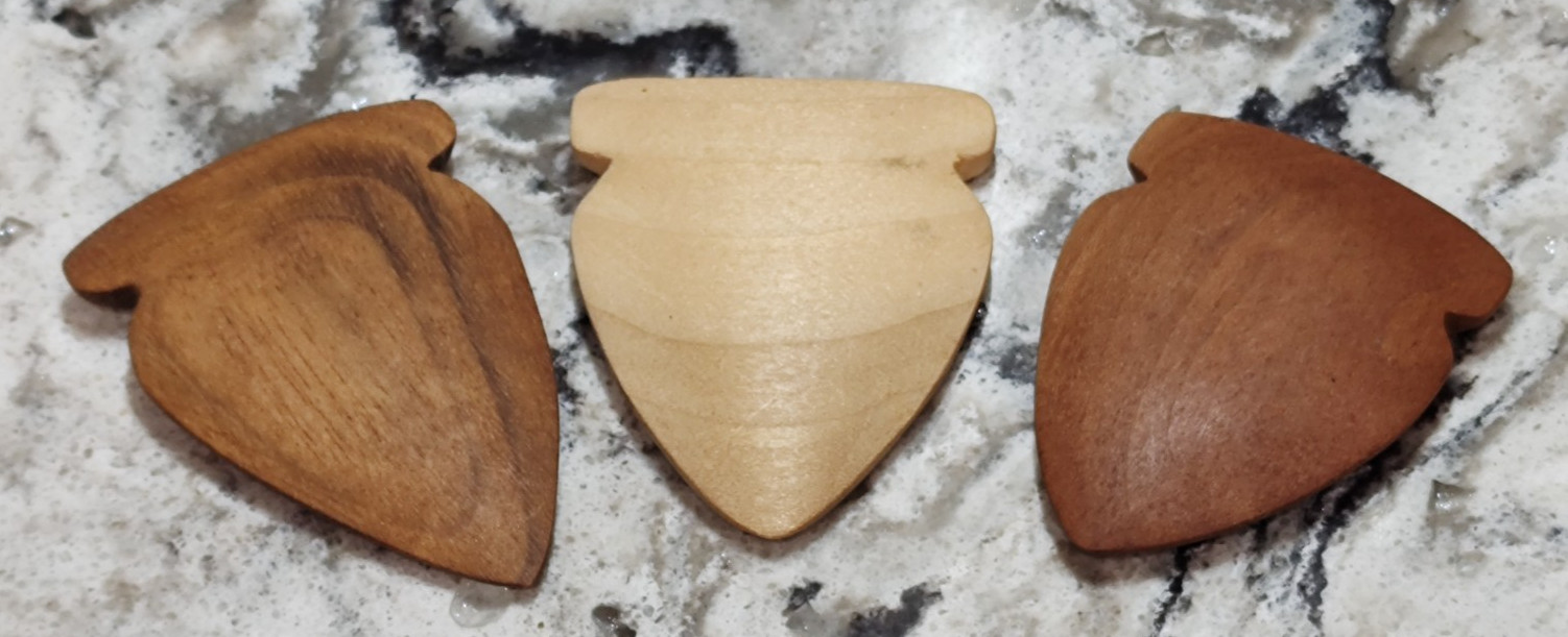 3 NATIVE AMERICAN STYLE ARROWHEAD - MADE IN THE USA OUT OF WOOD - 2 INCH LONG