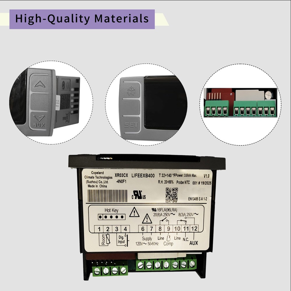 Temperature Controller for Dixell with Sensor Probe XR03CX-4N0F1
