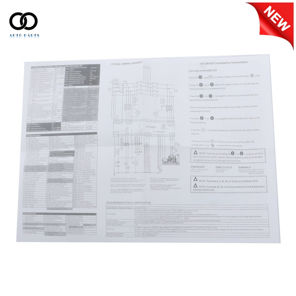 DSE4520 Generator Controller 3‑Phase Mains Detection Control Board LCD Screen