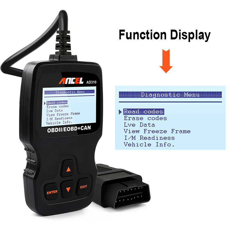 Automotive OBD2 Scanner Code Reader Check Engine Fault Diagnose Tool Ancel AD310