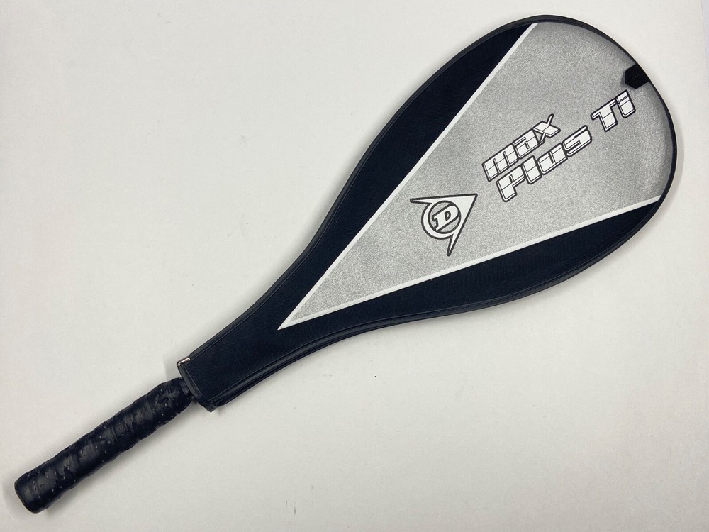 Dunlop Max Plus Ti Squash Racket And Bag. Graphite Composite. Great Shape.