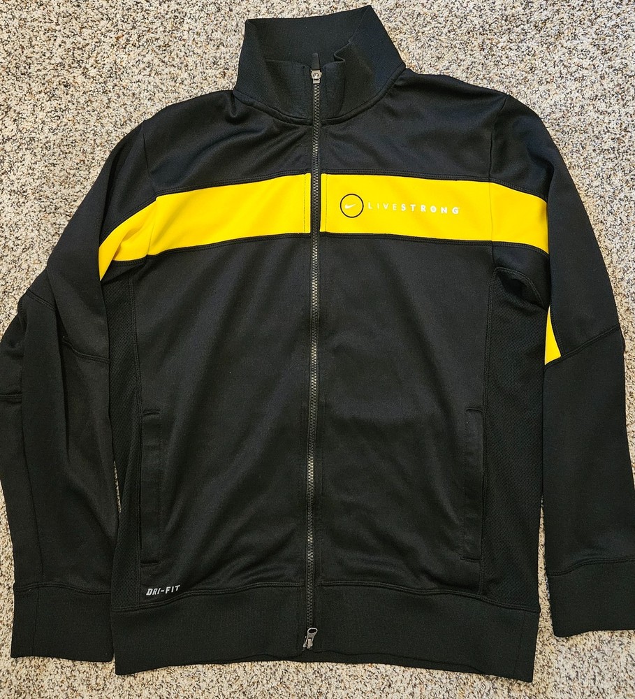 Nike Jacket Mens Small Black Yellow Full Zip