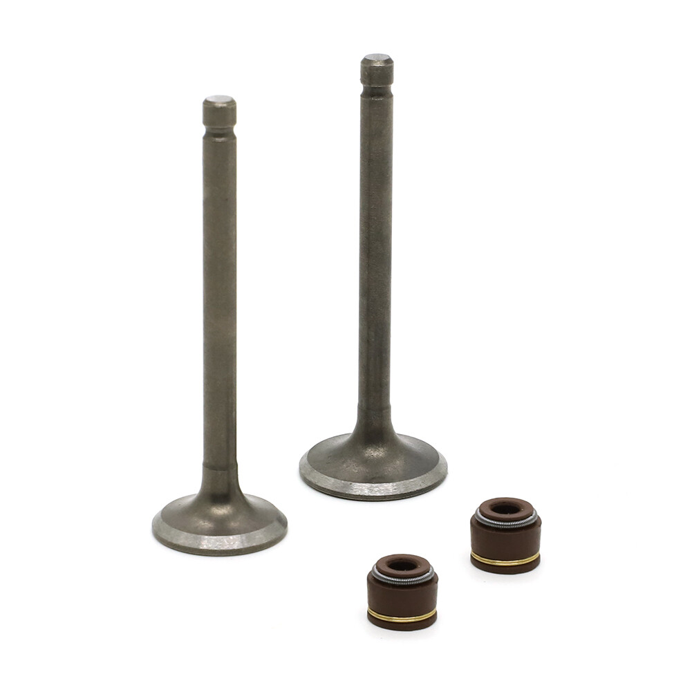 FOR YAMAHA INTAKE EXHAUST VALVES W/ SEALS 1985-05 YFM80 BADGER 80 RAPTOR Moto-4