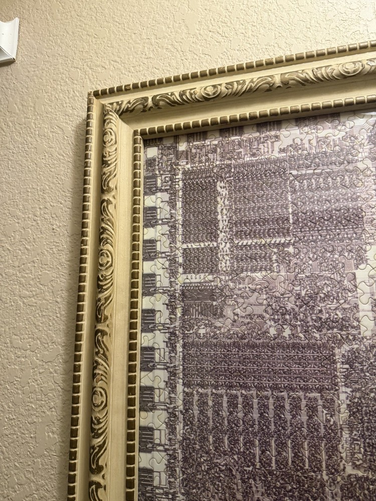 The Intel 8086 Framed Puzzle- An 8-bit Microprocessor Wall Art
