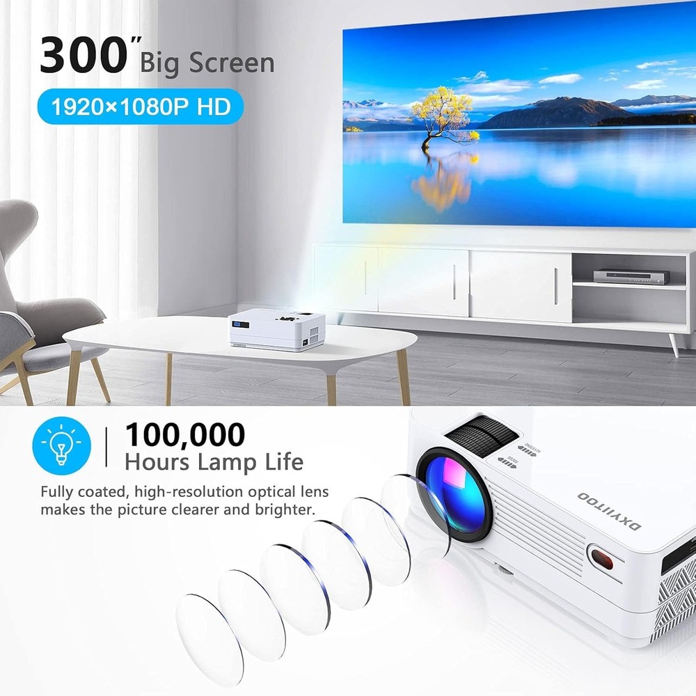 HD, Wireless Projector, DXYIITOO