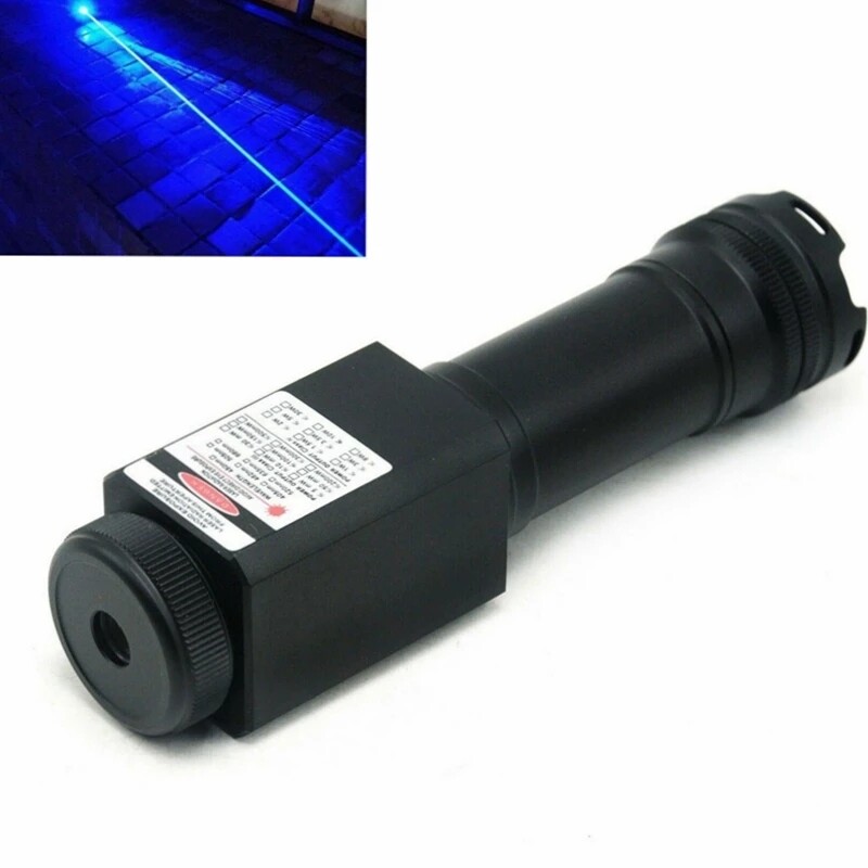 Focusable 465nm Blue Laser Pointer Waterproof Laser Module 465T-5000