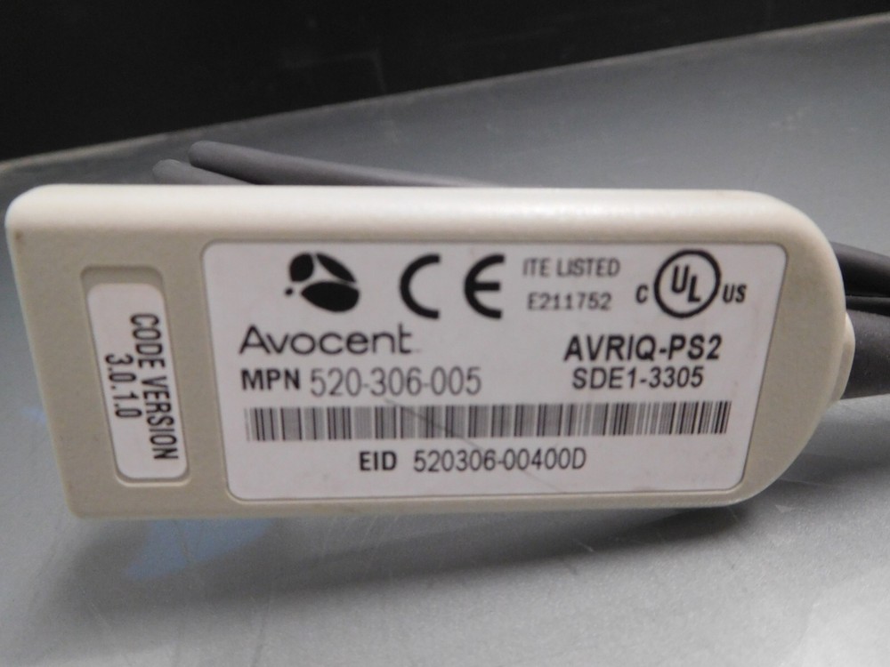 Avocent AVRIQ-PS2 520-306-005 PS2 KVM Server Interface Cable Adapter Module