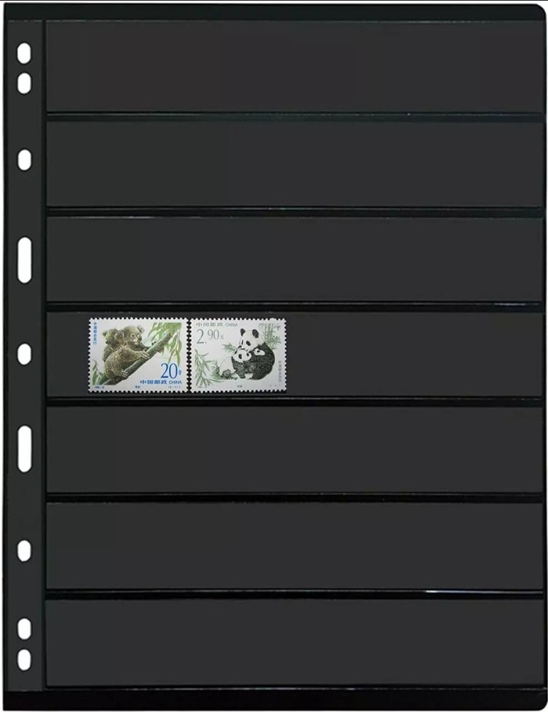 Stamp Pages for Album Binder 10 Sheet 7 Rows Pages for Stamp Collectors
