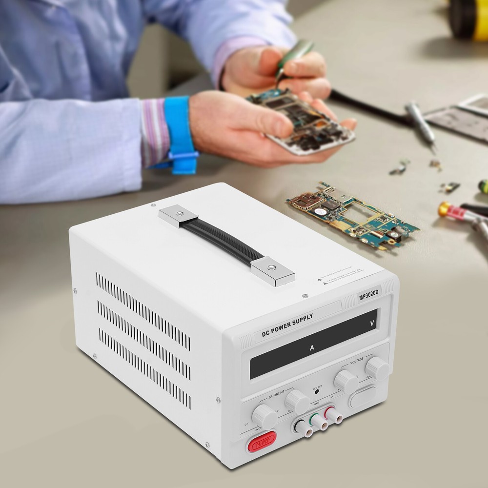 0-20A 0-30V Benchtop Lab DC Regulated Power Supply Variable Test Power Source