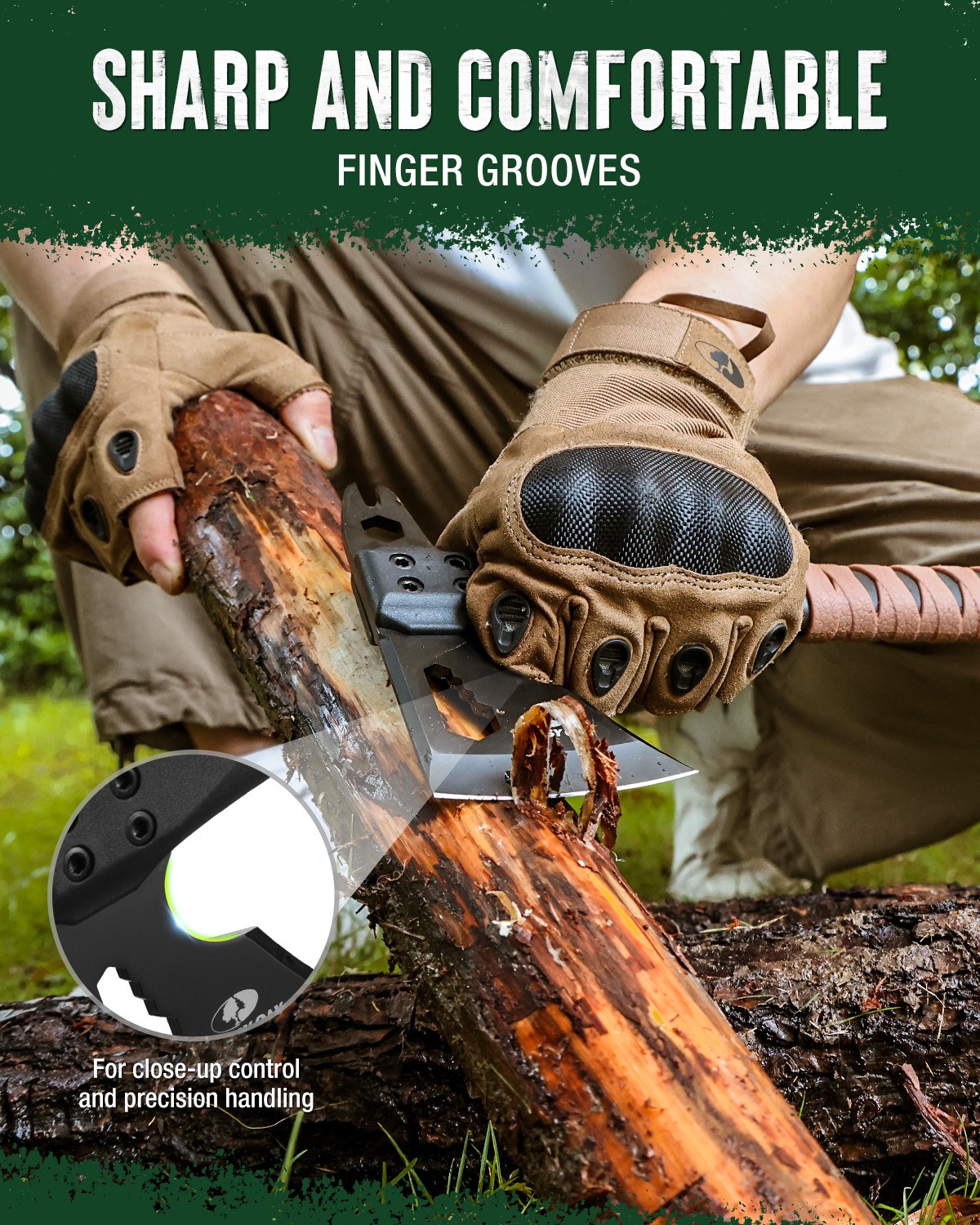 MOSSY OAK 12" Camping Axe and Survival Hatchet with Sheath Outdoor Multitool USA