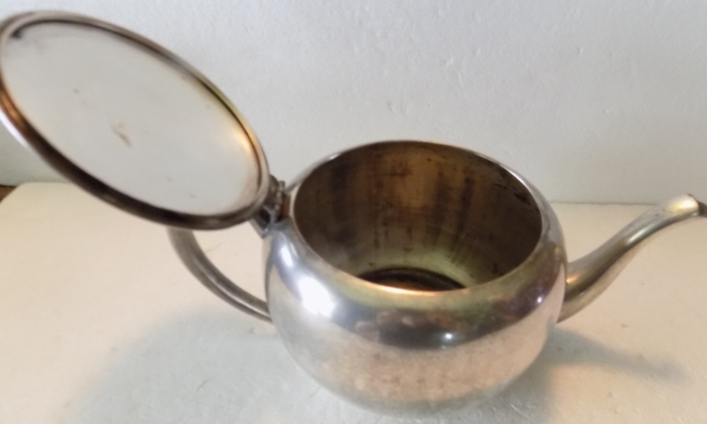 Excelsior Silverplate Teapot Silver on Copper