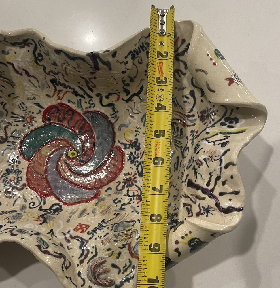Studio Pottery Handmade Ceramic Tray Catch-All Glazed Decor Bathroom Kitchen