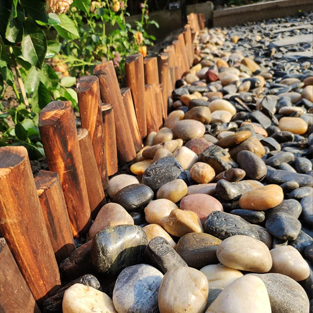 2Lbs White River Rocks, 1-2 Inch Natural Pebbles for Indoor Plants, High Polishe