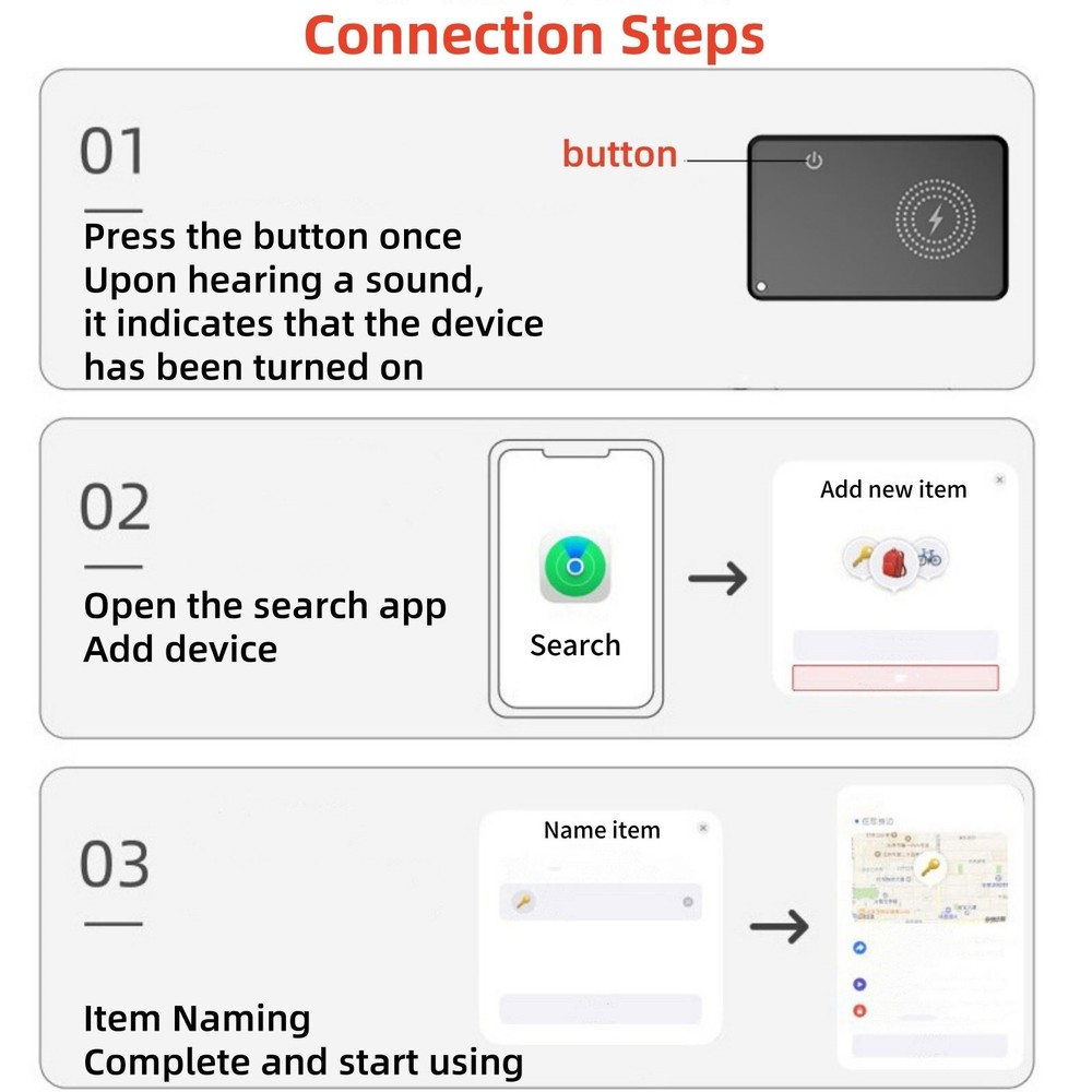 New Wireless Charging Smart Card Tracker ABS Wallet Tracker Tracking Device