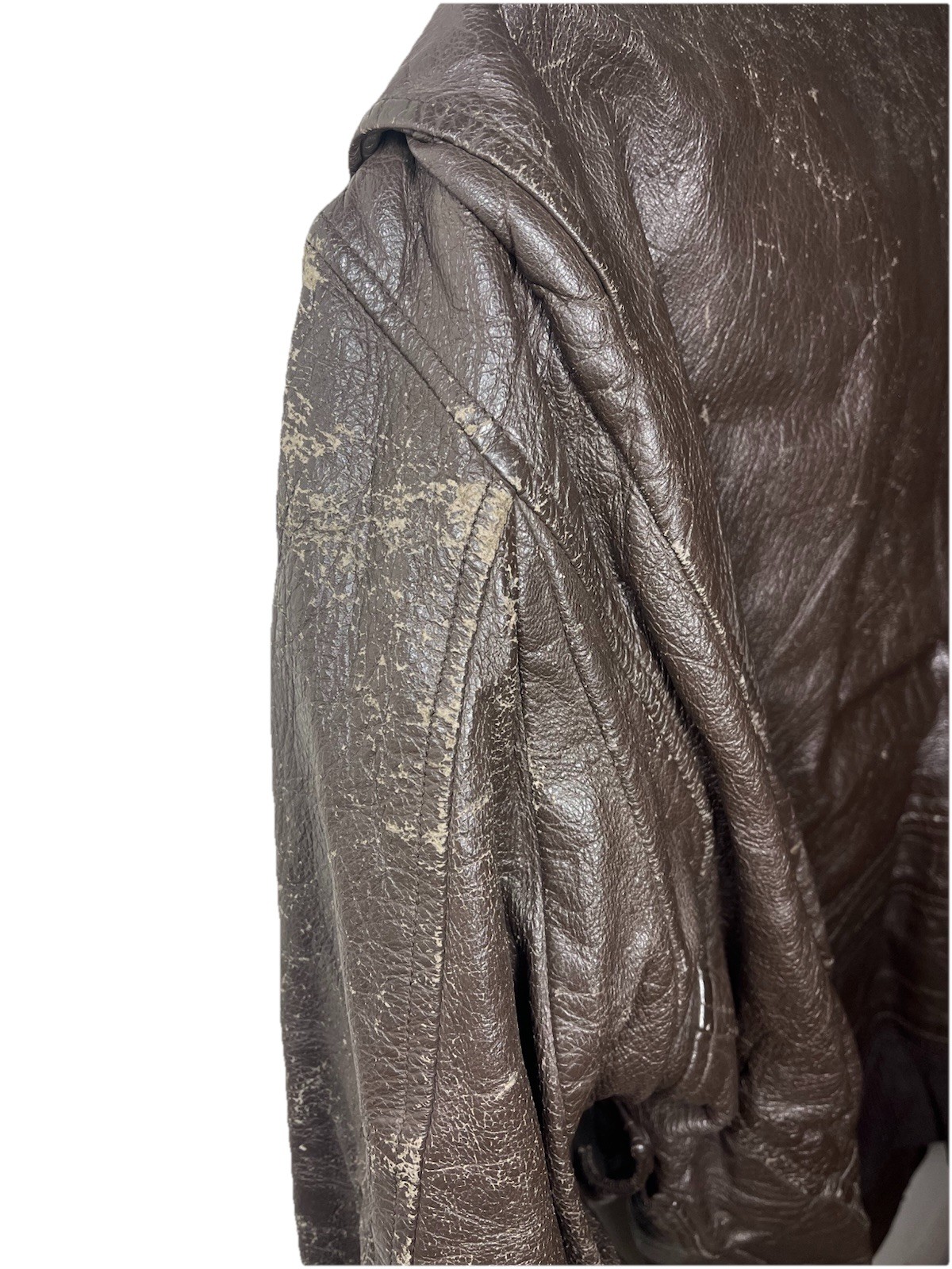 Korean War Era US Navy G-1 Leather Flight Jacket Theatre Made Patch Bomber