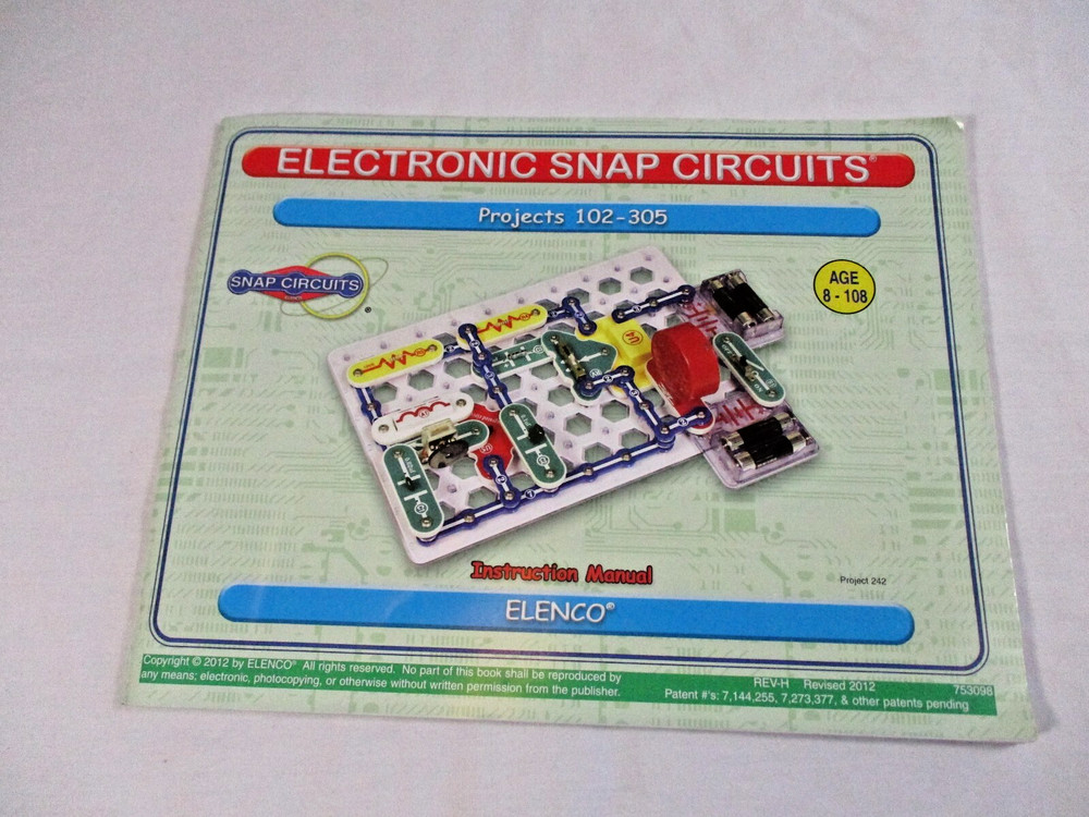 2 Electronic Snap Circuits Experiments Instruction Manuals *BOOKs ONLY* Elenco
