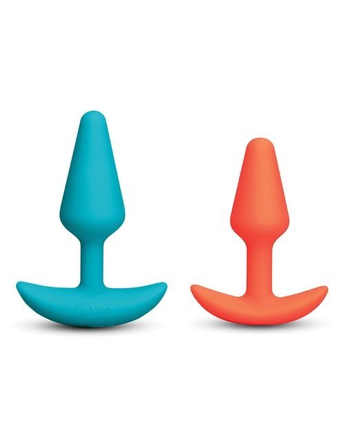 ANAL TRAINING BUNDLE 2 PIECE SET BEGINNER PLUG & RECHARGEABLE VIBRATING PLUG