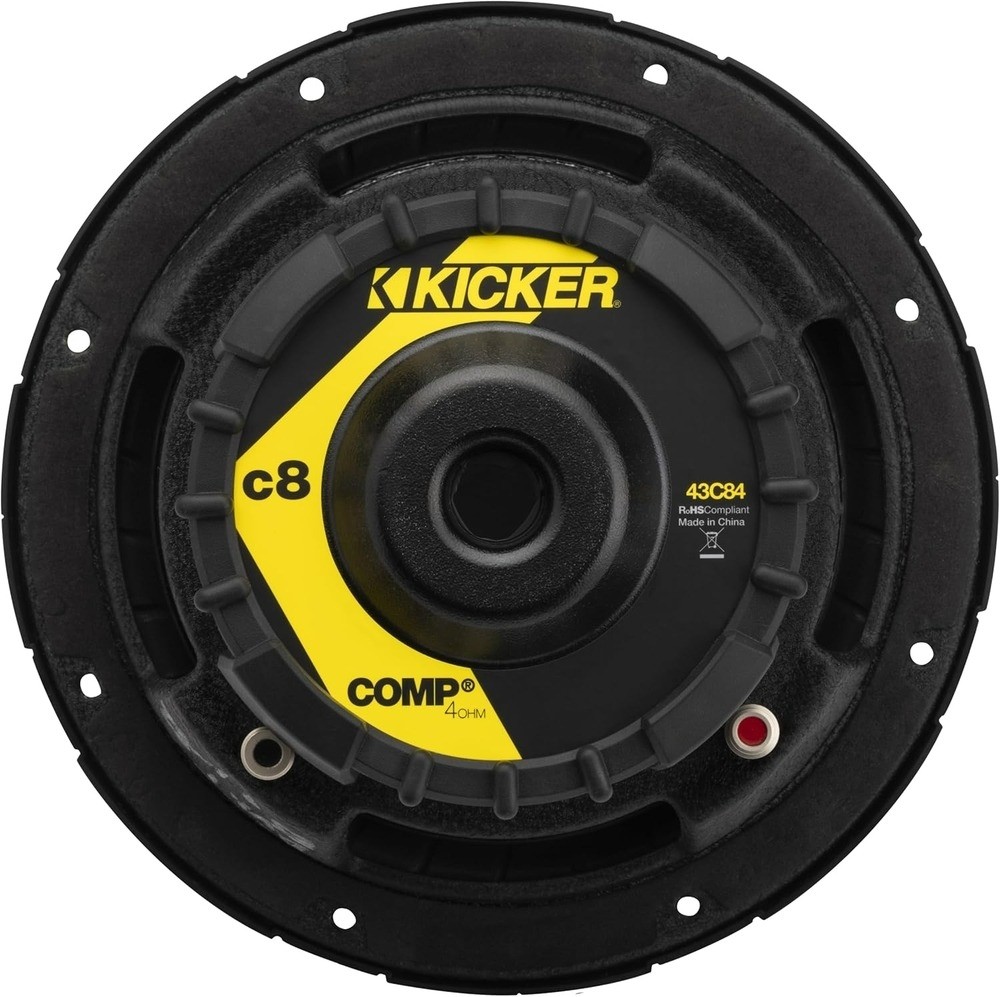 (2) Kicker C84 8" Comp Series Single 4-ohm Subwoofer