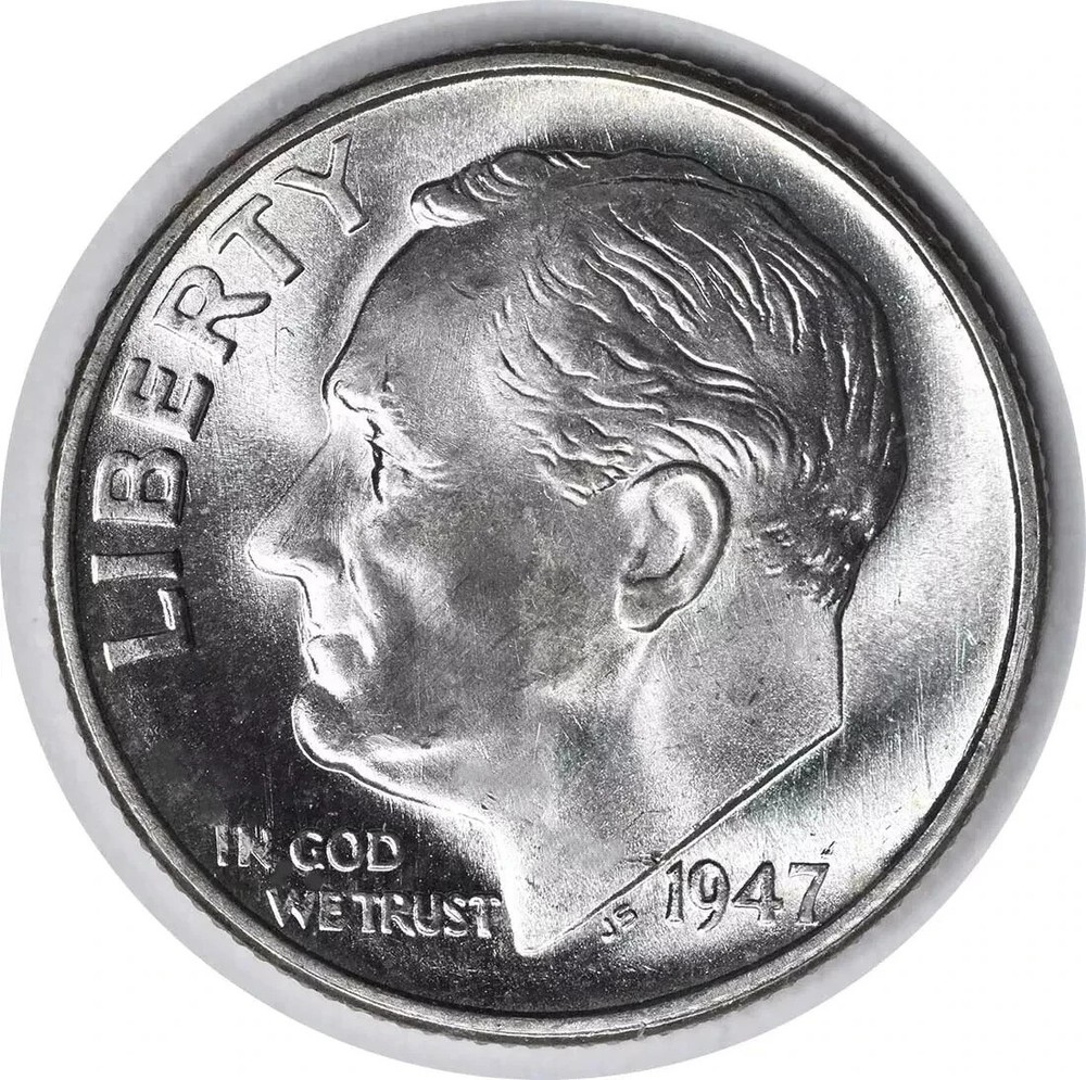 1947 P Roosevelt Dime 90% Silver BU Uncirculated