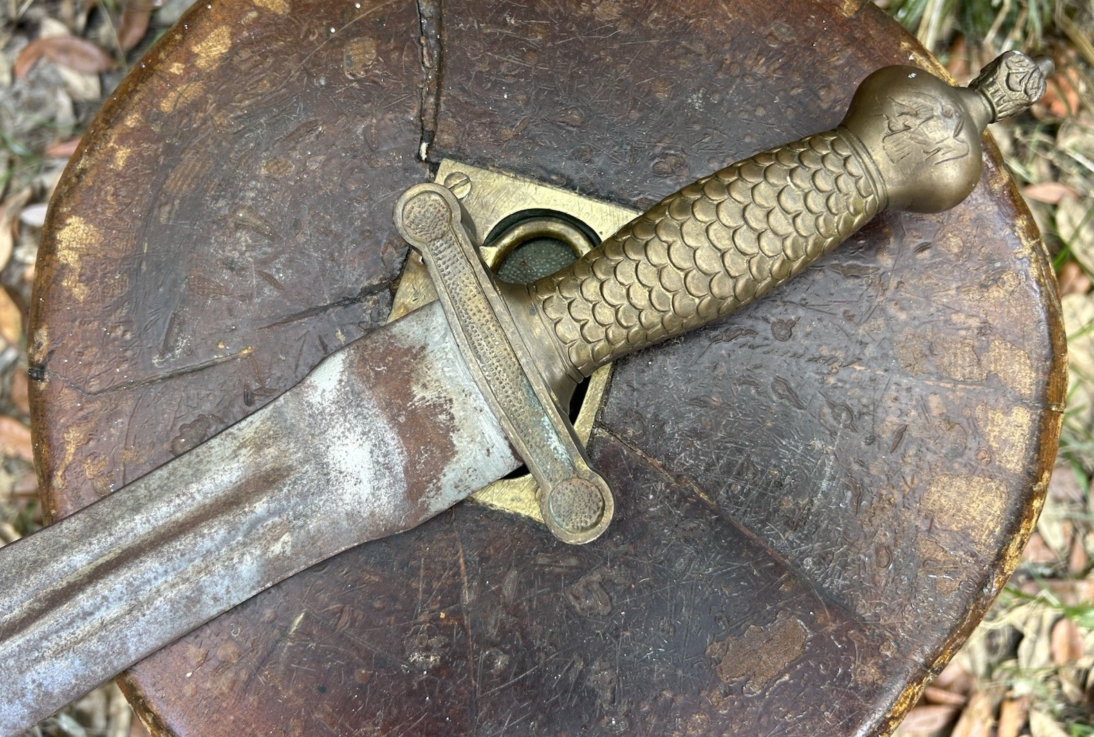 Civil War Sword Foot Artillery Short Sword Gladius 1800s Eagle Crown Scales 26”