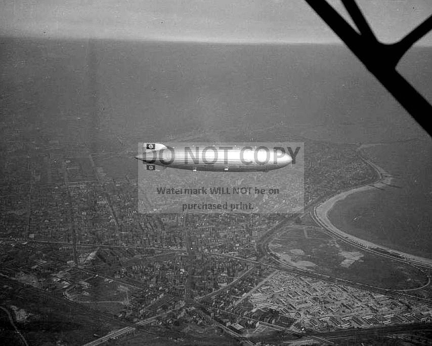 THE HINDENBURG OVER SOUTH BOSTON, CIRCA 1936 - 8X10 PHOTO (EP-548)