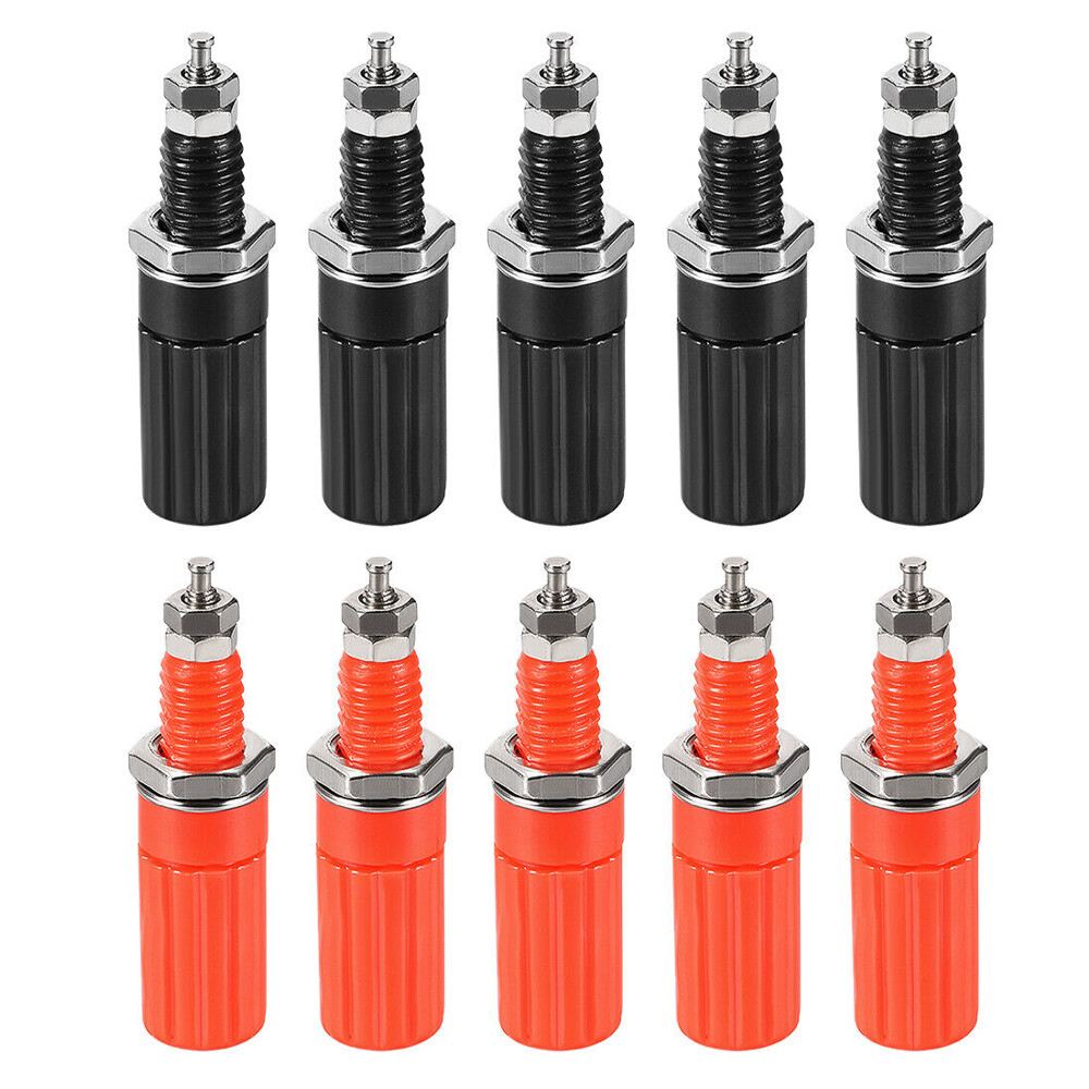 10 Pairs Binding Post M8 Thread Amplifier Connector Banana Plug Jack Socket