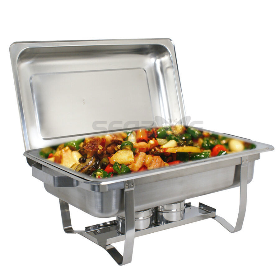 Quart Stainless Steel Rectangular Chafing Dish Full Size Buffet Catering Lot 2~8