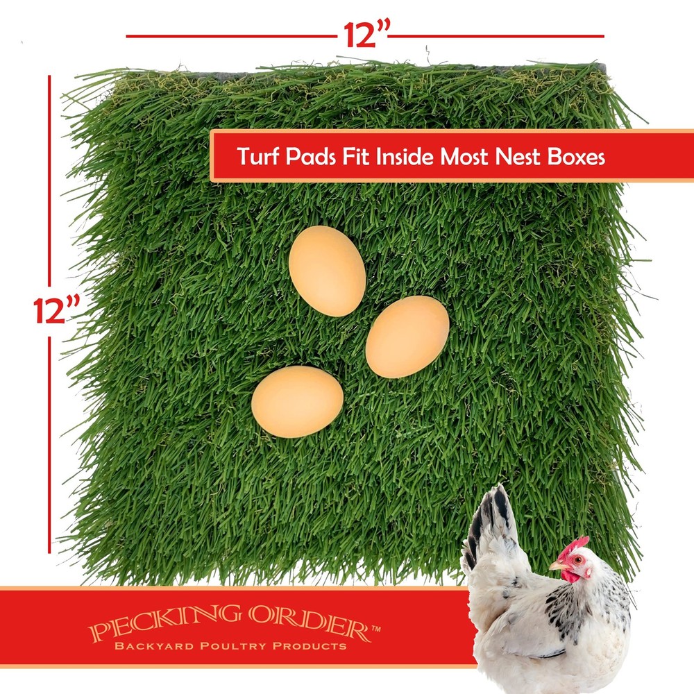 Pecking Order Nest Box Turf - 3 Pack, Green