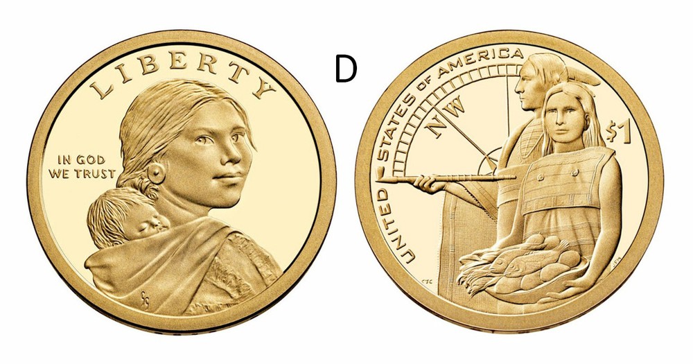 2014-D  SAC$  Native American (Sacagawea) Golden Dollar Uncirculated