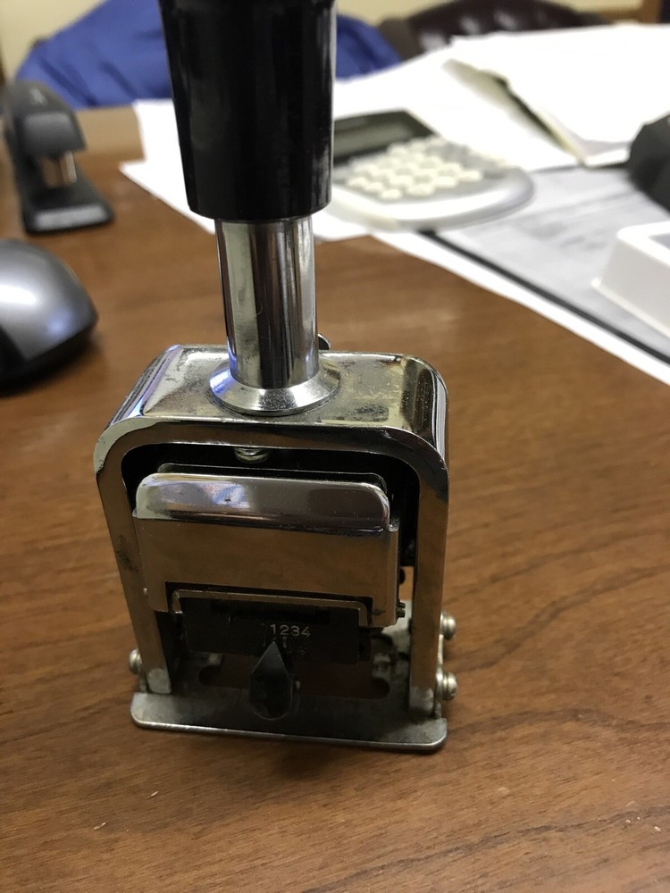 Bates Royall Automatic Numbering Machine # RNM5A-7 With Box Instructions