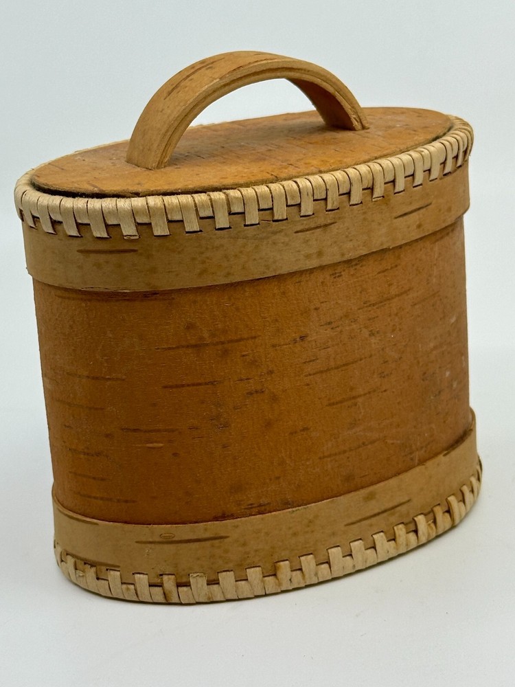 Handmade Bark Veneer Box with Lid