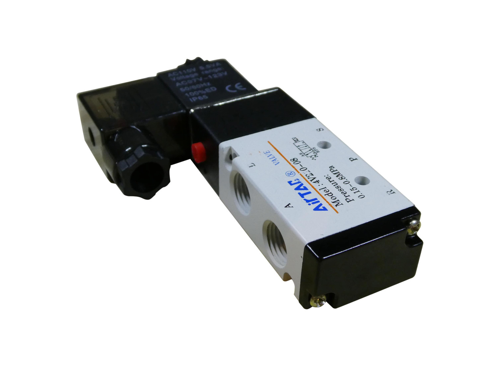 4V210-08 5 Way 2 Position Solenoid Pneumatic Air Valve 1/4" BSPT 110V Double 120