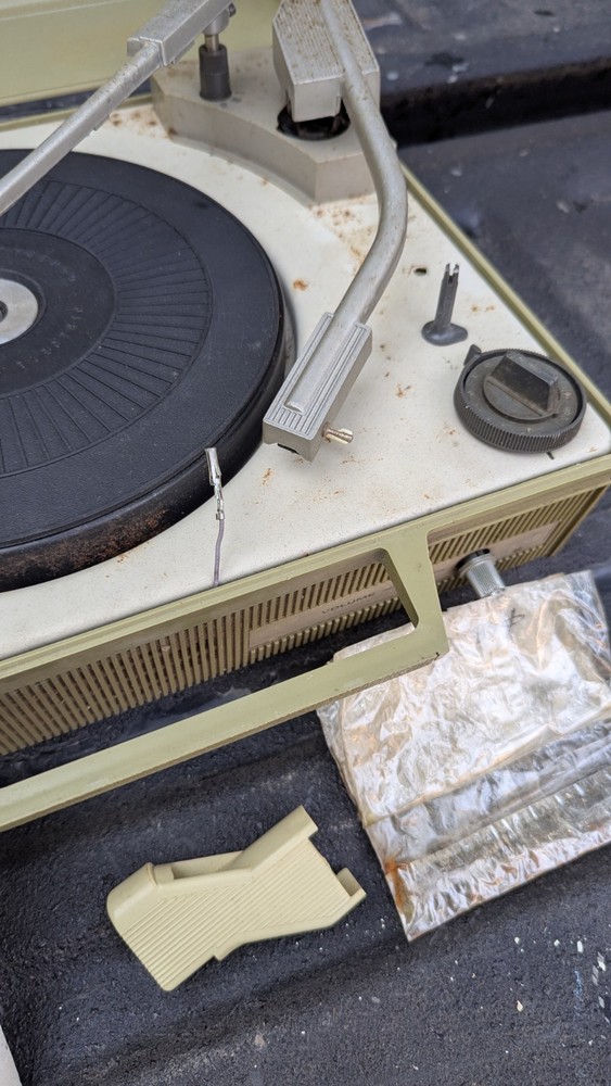 Vintage General Electric Portable Record Player Solid State Automatic Parts Repa