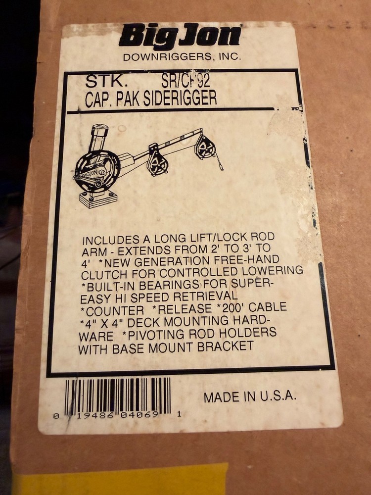 BIG JON CAPTAINS PAK MANUAL SIDERIGGER