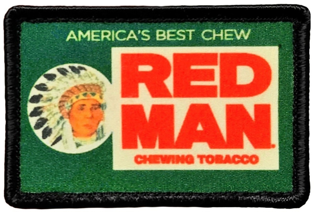 Red Man Chewing Tobacco Patch -2PC Hook Back 3'x2" Sublimated