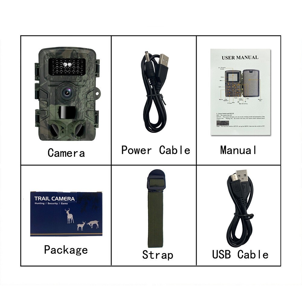 4K Trail Camera 36MP Wildlife Hunting Night Vision Motion Waterproof Cam