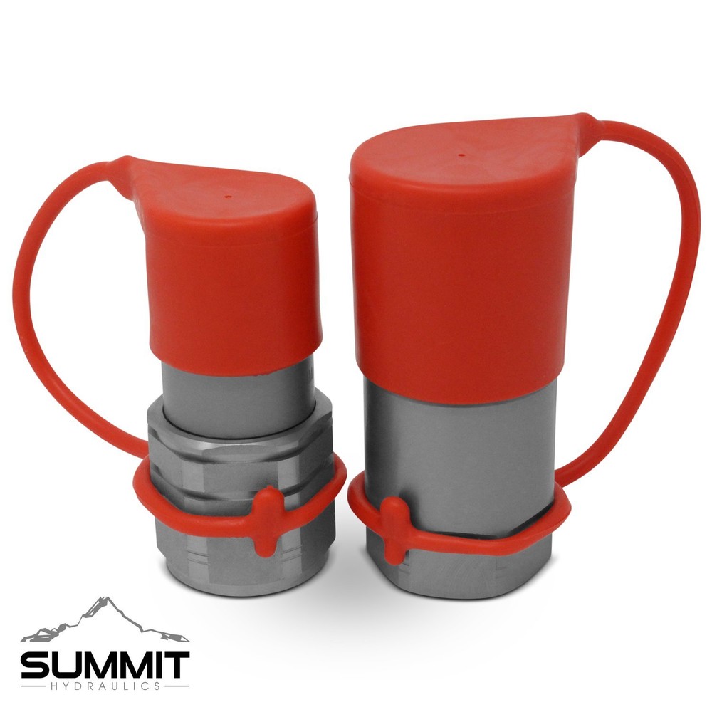 5/8" SAE -10 Skid Steer Flat Face Hydraulic Quick Connect Coupler Coupling 2 Set