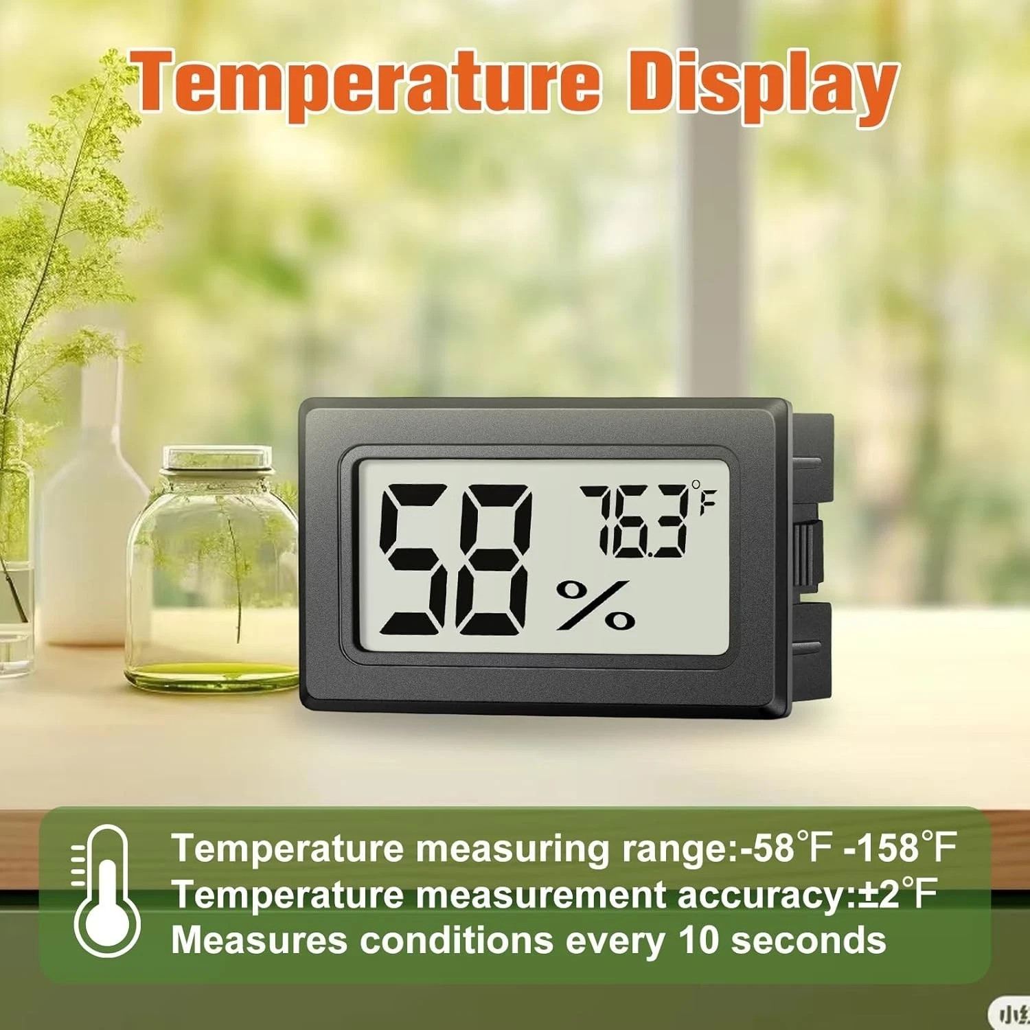 6 Pack Mini Hygrometer Indoor Humidity Meter, Small Digital Thermometer Humidity